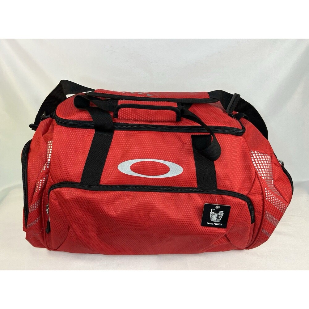 Oakley Duffel Bag Red Travel Gym Shoulder Strap